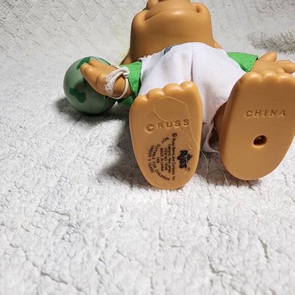 Vintage Russ "Save the Earth" Troll-YELLOW HAIR-Includes Globe - Picture 4 of 4